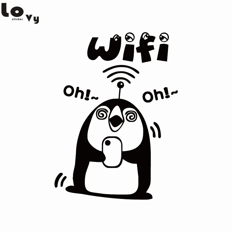 Беспроводной WiFi стикер стеклянное окно в магазине украшение виниловая настенная