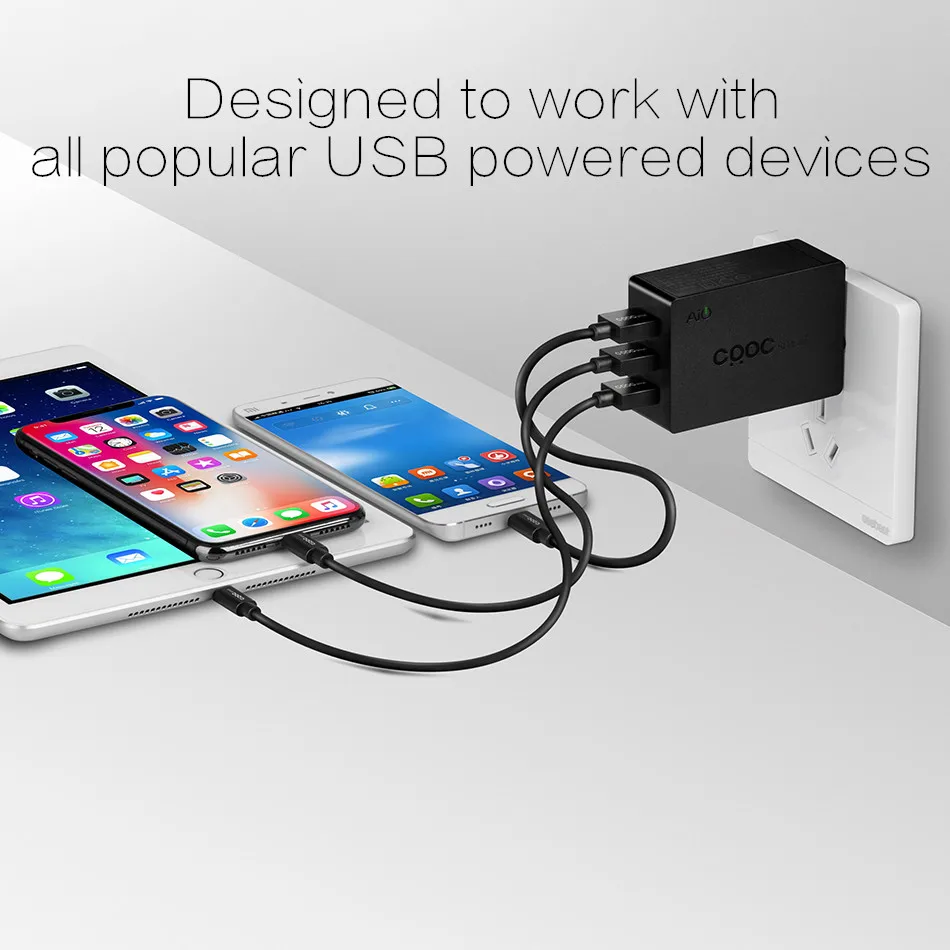 CRDC 3 Ports USB Charger QC 3.0 EU/US Plug The Max 2.4A Fast adapter mobile phone charger for iPhone Xiaomi redmi 4x | Мобильные