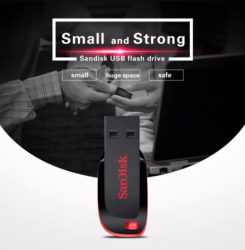 Флеш-накопитель usb sandisk 8 ГБ, 16 ГБ, 32 ГБ, 64 ГБ, 128 ГБ, мини-usb 2,0, карта памяти cle, ручка-накопитель, защита паролем для ноутбука Mac