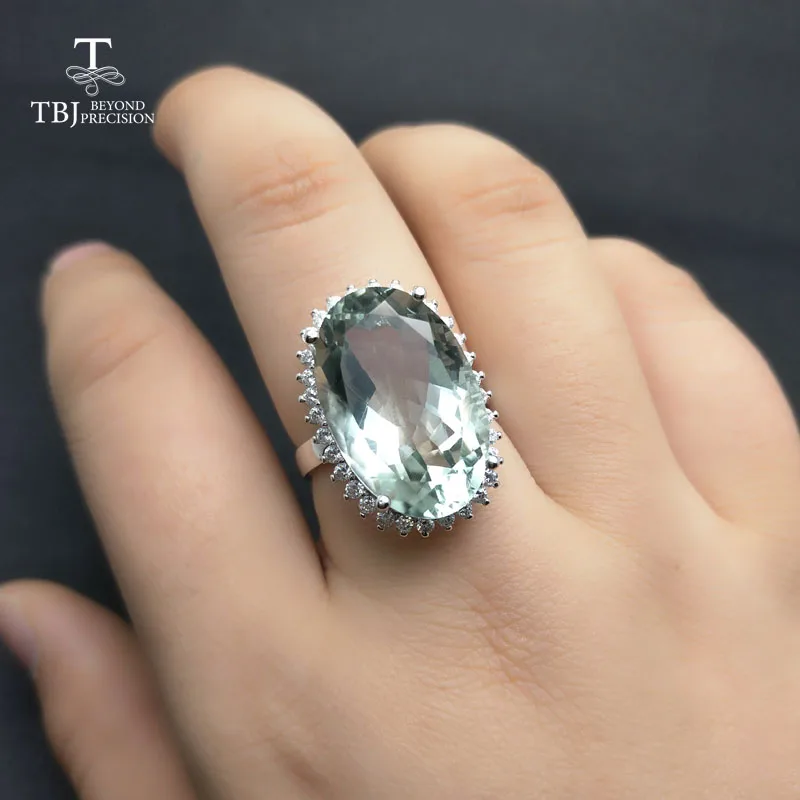 TBJ большой зеленый аметист кварц драгоценный камень вечерние &quotглаз ловить&quot
