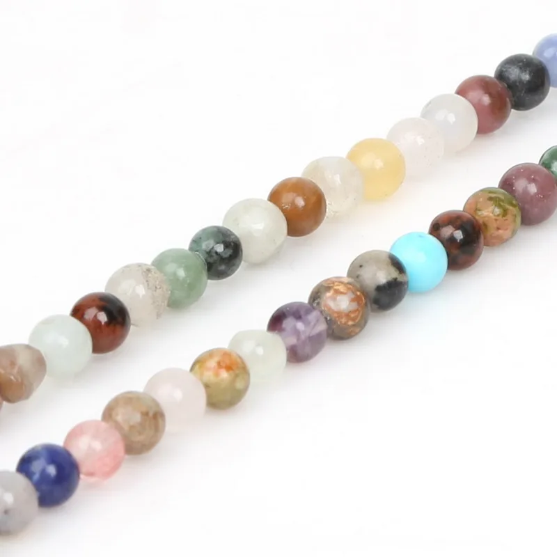 Fashion Design 4mm 6mm Mixed Stone Round Ball Beads Dyed 15&quot For DIY Bracelet Necklace Jewelry Making | Украшения и