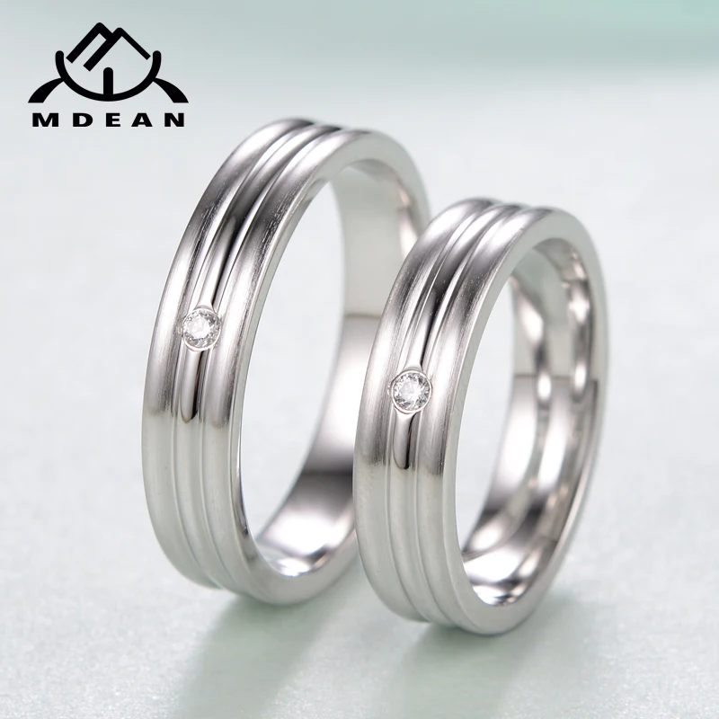 Кольцо MDEAN His/HES Infinity для пар женское кольцо с фианитом мужская белая Золотая