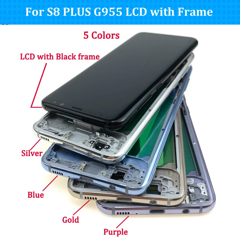 Новое поступление S8 G950 lcd с рамкой для SAMSUNG Galaxy display Plus G955 G955F сенсорный экран
