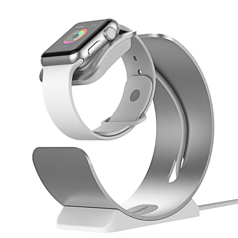 Подставка-держатель для Apple Watch 4/2/1 ТПУ + алюминий 42 мм 38 подставка apple watch