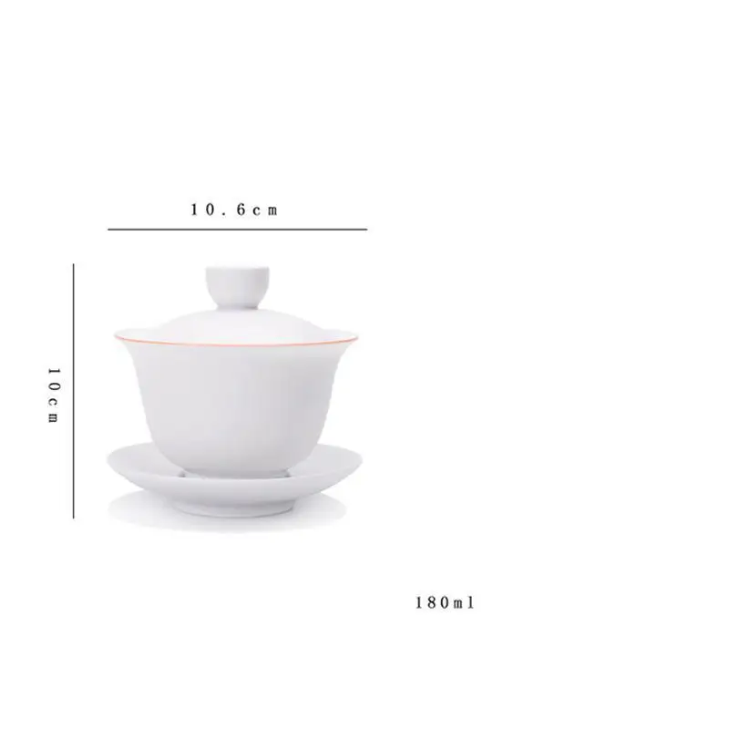 180 мл Керамические Gaiwan фарфоровые чашки для чайной церемонии кунг фу Tureen чайная