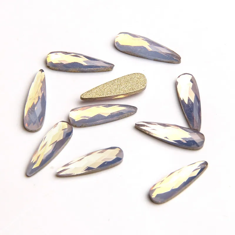 Elessical 10 шт. голографическая k9 кристалл Стекло 3D капли воды Rhinestone Маникюр