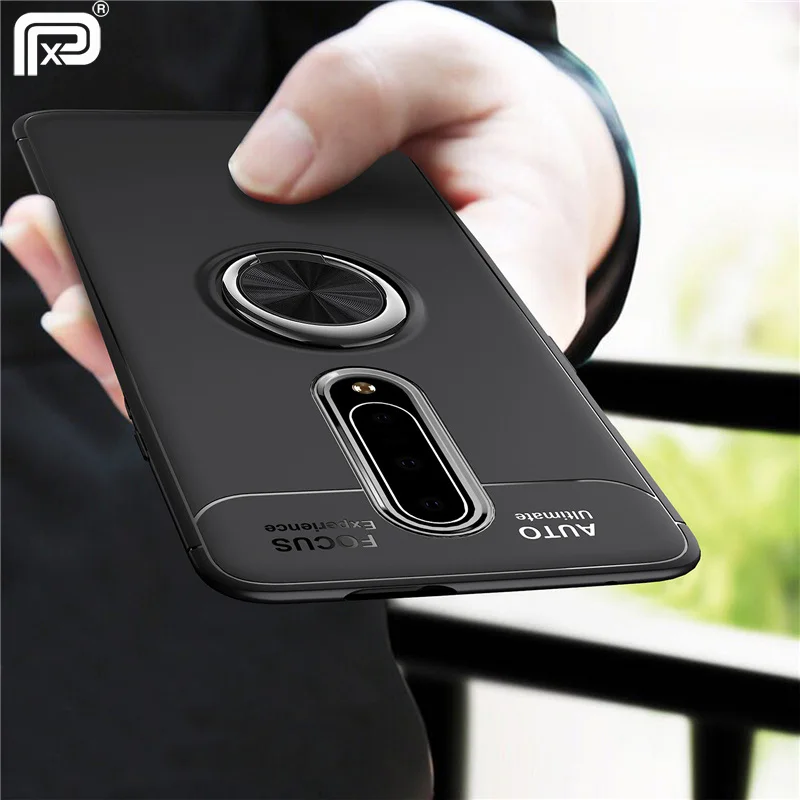 Для Oneplus 7 Pro Чехол кольцо на палец Магнитный кронштейн Мягкая силиконовая задняя