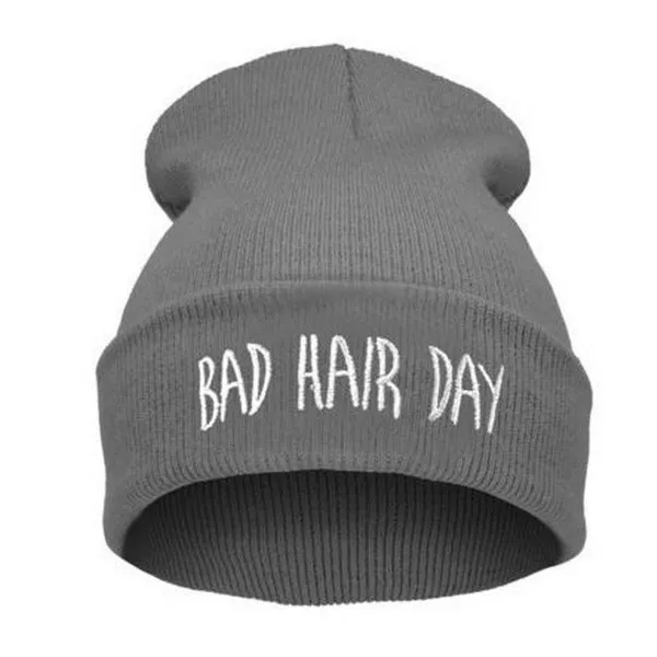 Женская маска теплые шапки новая модная зимняя шапка бини мужская Wowen Bad Hair Day