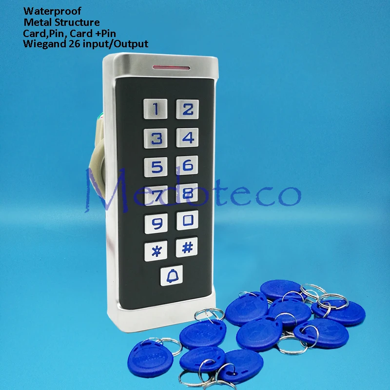 

Metal Keypad RFID Access Control System 125khz Proximity Card Standalone 2000 Users Door Access Control Waterproof Metal Case