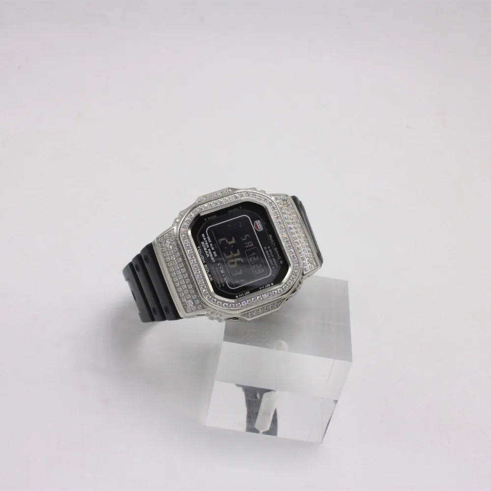 Алмазный металлический чехол для часов DW5600/5610 GW-5000 5035 из нержавеющей стали, рамка для браслета, аксессуары для часов