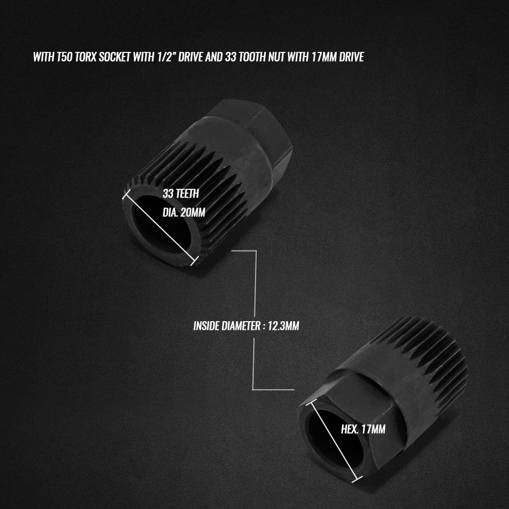 Инструмент для ремонта автомобиля v образный шкив удаления генератора гнезда