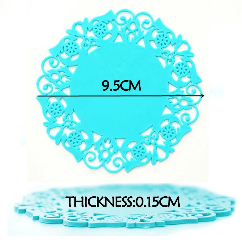 2 шт./лот Кружевные Полые Силиконовые коврики для кофейного столика подставки