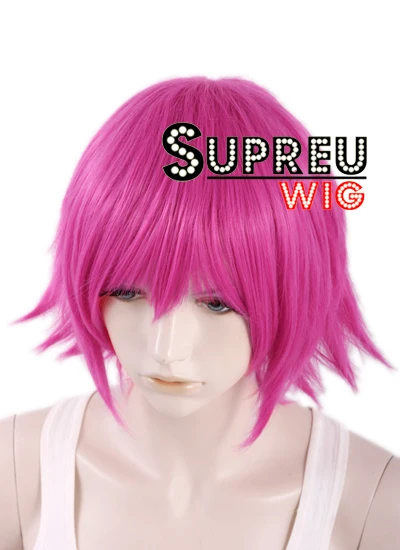 Лига легенд Энни Короткий Ярко-Розовый Аниме Косплей Парик LQ76 |