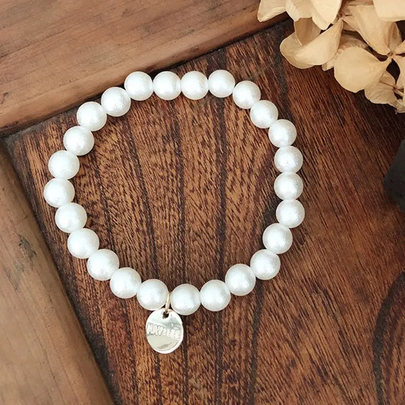 Small Pearl Корейский искусственный жемчуг, бисер, галстуки для волос, Женский металлический кулон, амулеты, эластичный браслет, сделай сам, для укладки волос, декоративный конский хвост, держатель - Цвет: Small Pearl