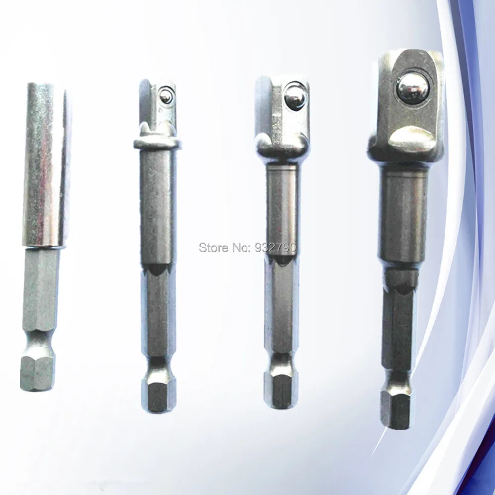 Упаковка из 4 шт. 1/4 &quot3/8&quot 1/2 &quot1/4&quot Квадратный привод сверлильный патрон