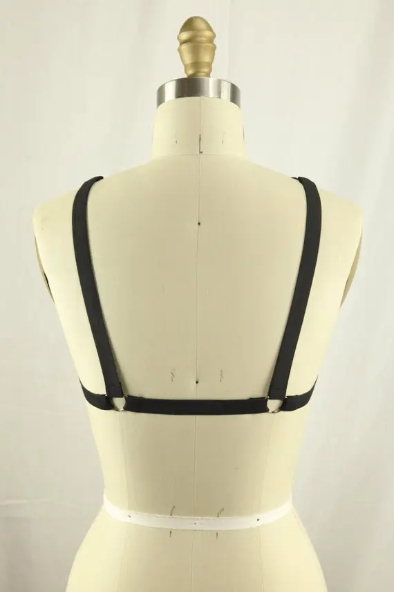 Новинка 2017 Пастель Гот сетки нагрудный ремень бюст бандаж-хомут с круглым