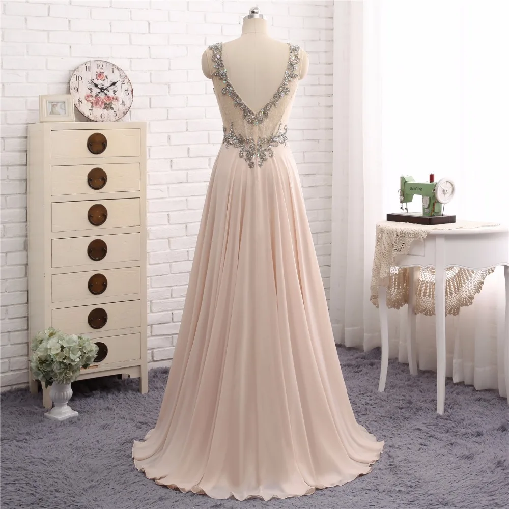 Vestido de Festa вечерние платья длинный халат Soiree 2017 ТРАПЕЦИЕВИДНОЕ милое шифоновое