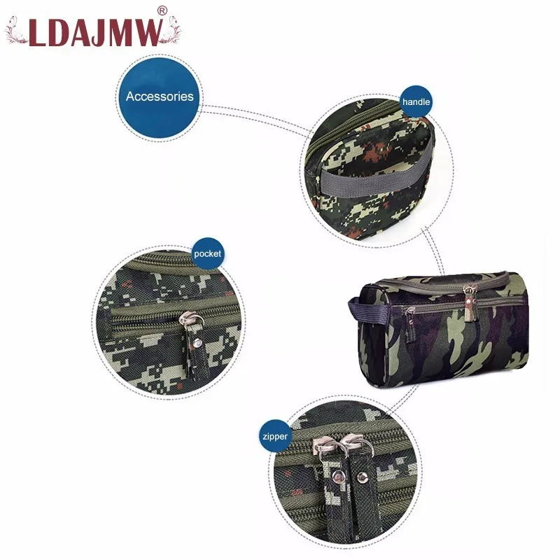 LDAJMW водостойкая нейлоновая мужская сумка для макияжа органайзер путешествий