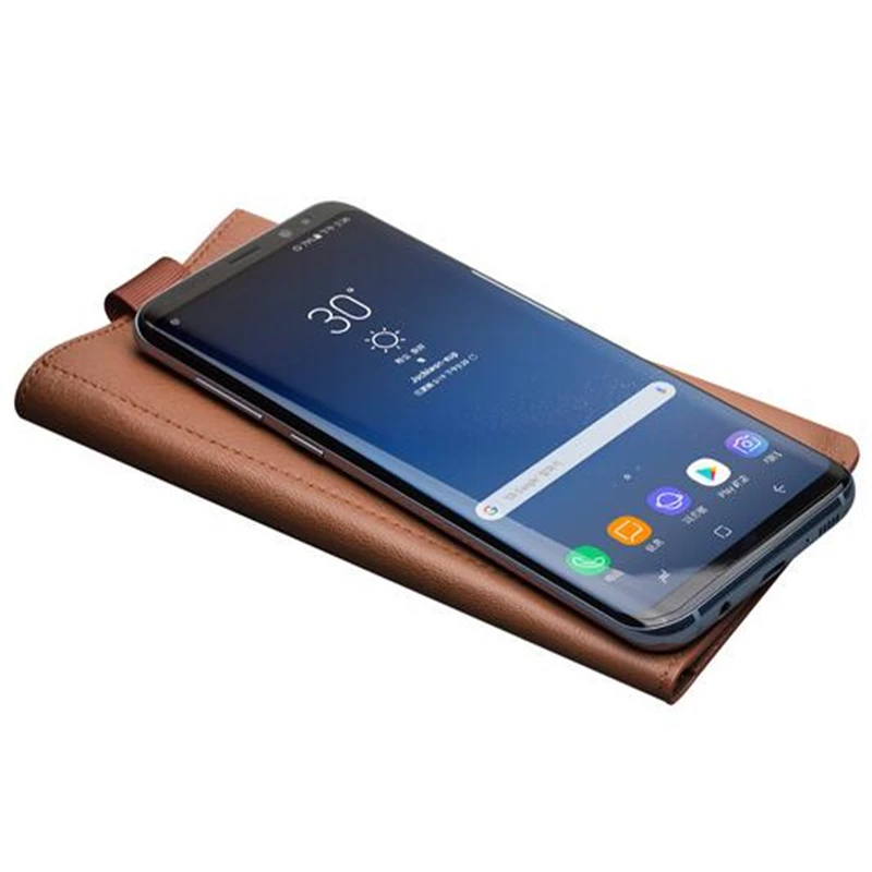 Чехол QIALINO для Samsung Galaxy S8 Plus роскошный чехол из натуральной кожи + кошелек с