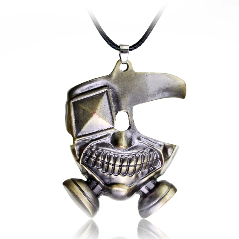 

Hot Japan Anime Tokyo Ghoul Necklaces & Pendants Alloy Kaneki Ken Mask Cosplay Pendant Necklace for Fans Gifts-A10