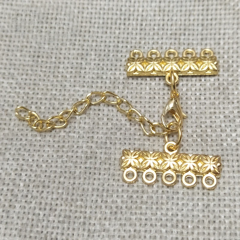 5 рядов многослойное ожерелье Лариат соединитель сделай сам бусины