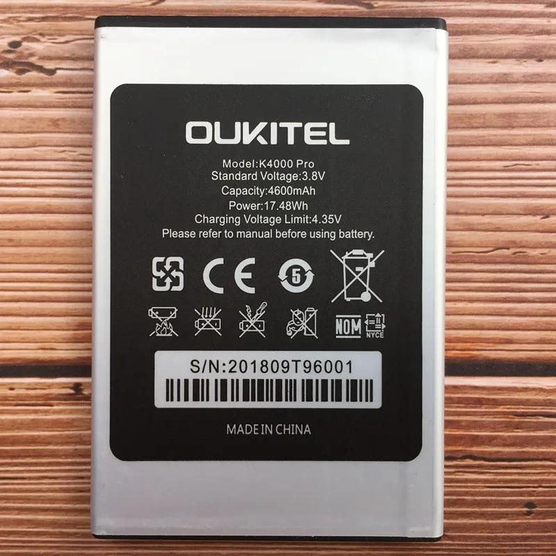 Оригинальный аккумулятор 4600 мАч для Oukitel K4000 Pro четырехъядерный процессор MTK6735P