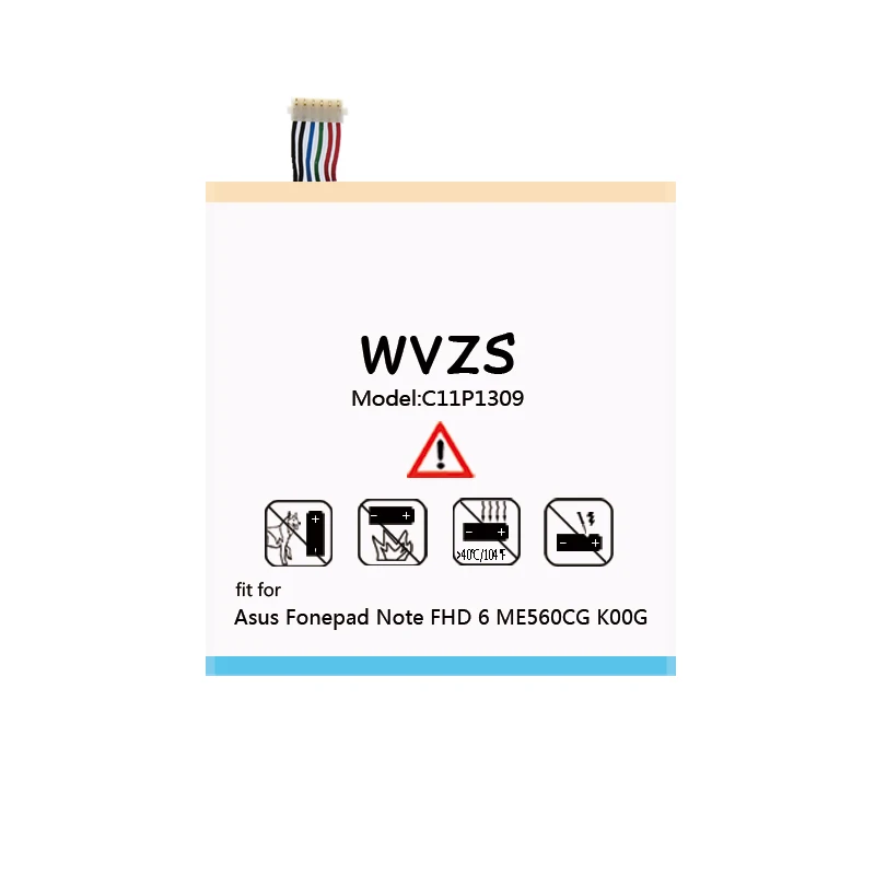 Wvzs 4200 mAh литий-полимерный аккумулятор C11P1309 для Asus Fonepad Note планшет (ошибка) FHD 6 ME560CG