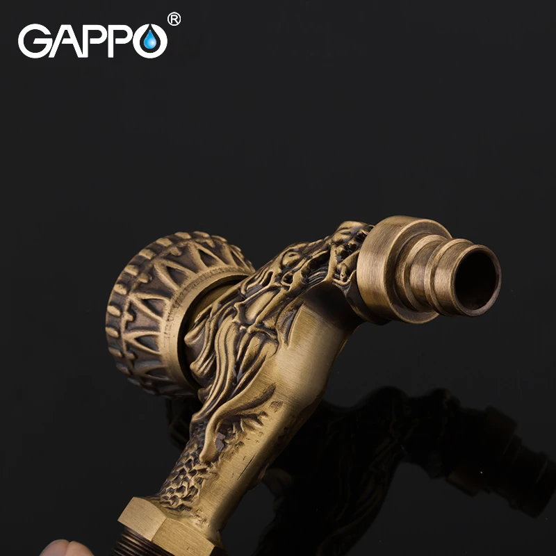 GAPPO Bibcocks taps Antique Brass wall mounted Bathroom Washing Machine basin Faucet Long Garden Tap sink garden | Обустройство дома