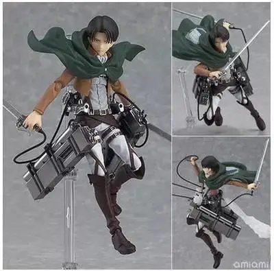 Аниме атака на Титанов 15 см Eren Mikasa Ackerman Levi/Rivaille Figma ПВХ фигурка модель игрушки - Цвет: C