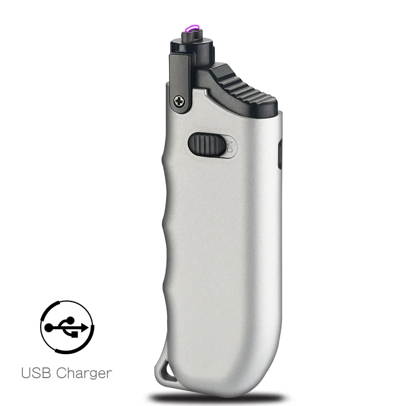 White USB беспламенный Телескопический дуговой фонарь Прикуриватель ветрозащитный специальный дизайн аксессуары для сигарет Новинка кухонная поставка - Цвет: White