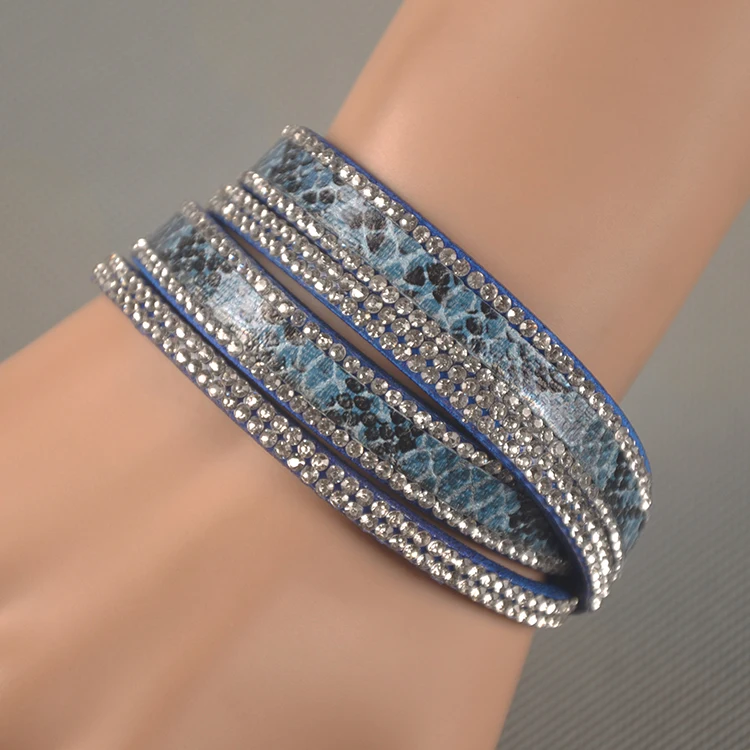 Женский многослойный браслет Lokaer со змеиным узором 9 цветов на выбор|bracelet with