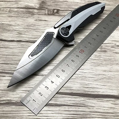 ZZSQ ZT 0999 тактический складной нож ZT0999 D2 из стали+ углеродного волокна с ЧПУ карманный нож Походный охотничий Открытый EDC инструмент ножи - Цвет: 0999