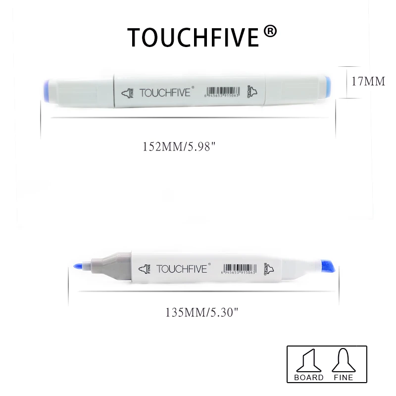 Спиртовые эскизные маркеры TOUCHFIVE с двумя головками ручка для рисования манги
