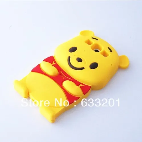For Samsung Galaxy S3 SIII i9300 3D Bear Silicone Soft Case cover Winnie |