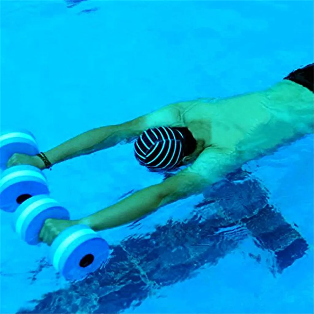 1 Pair Aquatic Fitness Barbells Foam Dumbbells Hand Bar Pool Exercise Detachable Removable foam dumbbell Dropshipping Z0719 | Спорт и