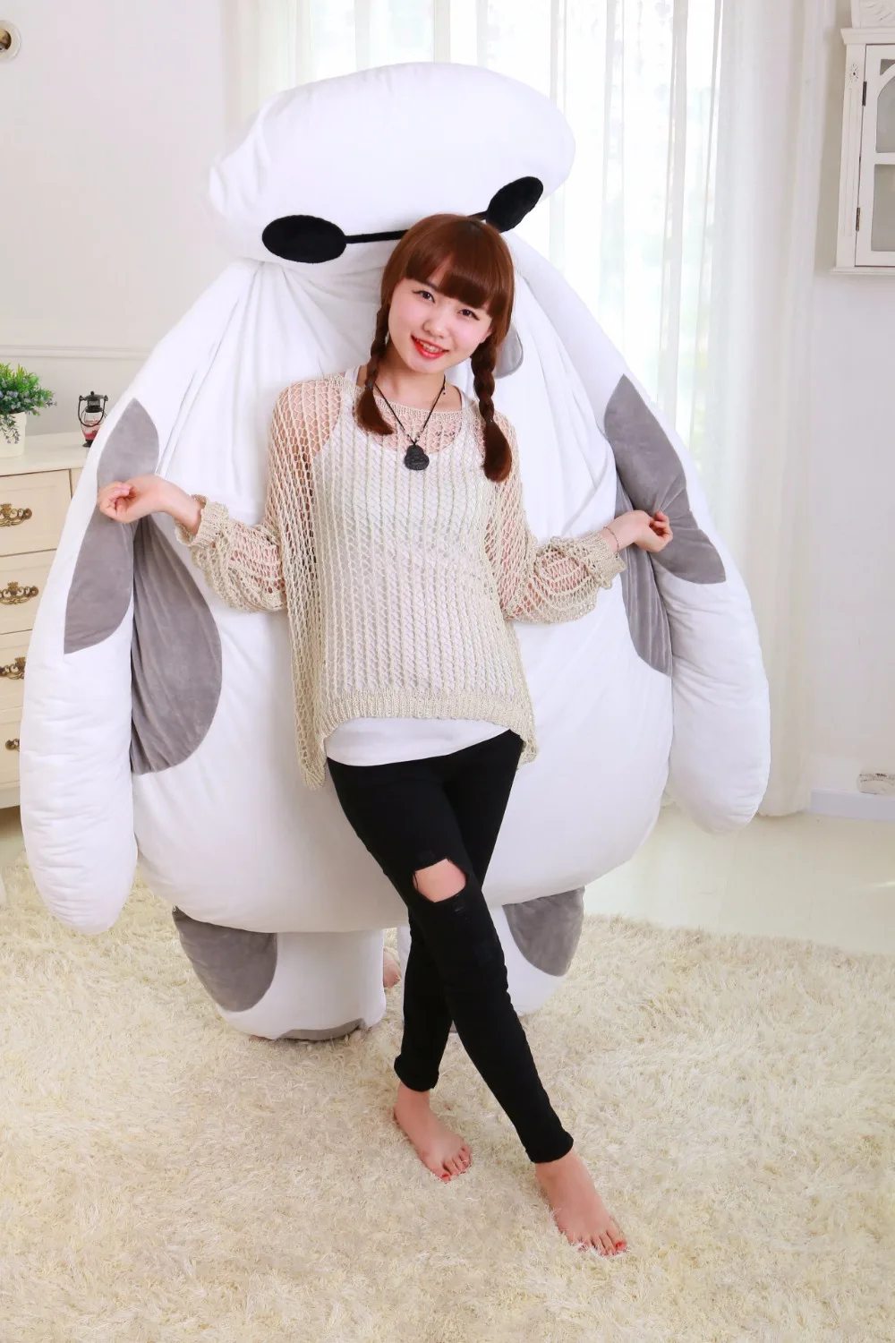Супер большой мультфильм Baymax гигантский плюшевый с наполнителем Большой Герой 6