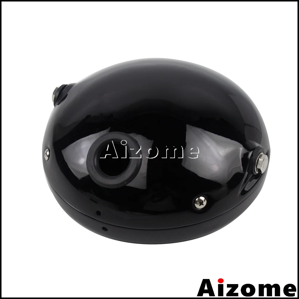 Черный мотоцикл 7-дюймовый корпус фары круглый светодиодный налобный фонарь для