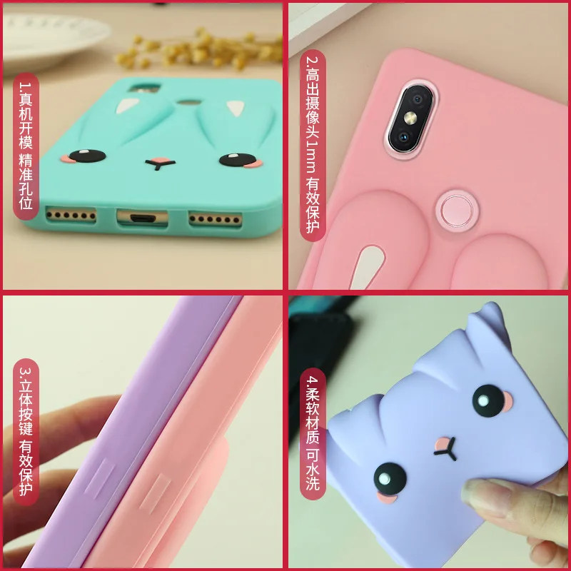 Очаровательный чехол для Xiaomi Redmi Note 5 Plus 3s 3 5A 4A 4X 6A с милым тисненым Кроликом, задняя крышка с силиконовым ремешком, чехол для телефона Fundas