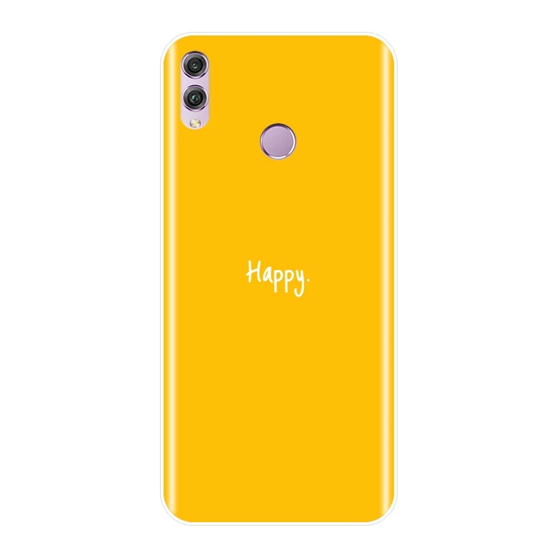 Чехол-накладка для Huawei Honor 7 8 9 10 Lite 7S 7X 7A 7C Pro силиконовый мягкий желтый чехол