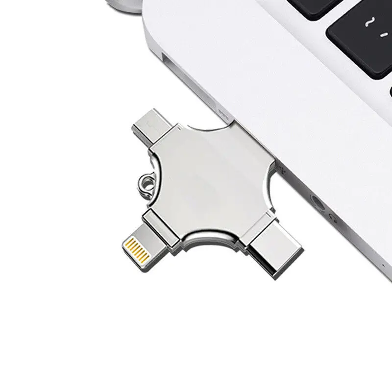 4 в 1 type c OTG USB флэш накопитель 3 0 Флешка 64 Гб палка 128 карта памяти для iPhone Android PC 256