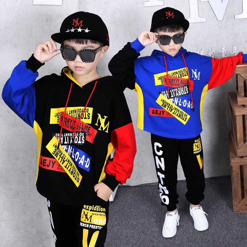 boy clothes 2020 new Hip-hop street dance boys fall outfits 3 5 7 9 11 12 14 years kids children autumn sets | Детская одежда и