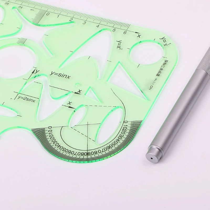 School Office Students Math Circle Measuring Drawing Template Ruler Stationery | Канцтовары для офиса и дома