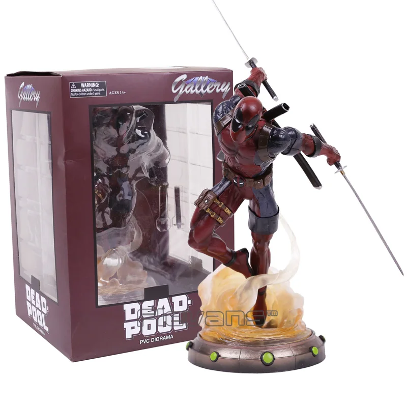 boxed Алмазные игрушки Marvel галерея Дэдпул статуя ПВХ фигурка Коллекционная модель игрушки 35 см - Цвет: boxed