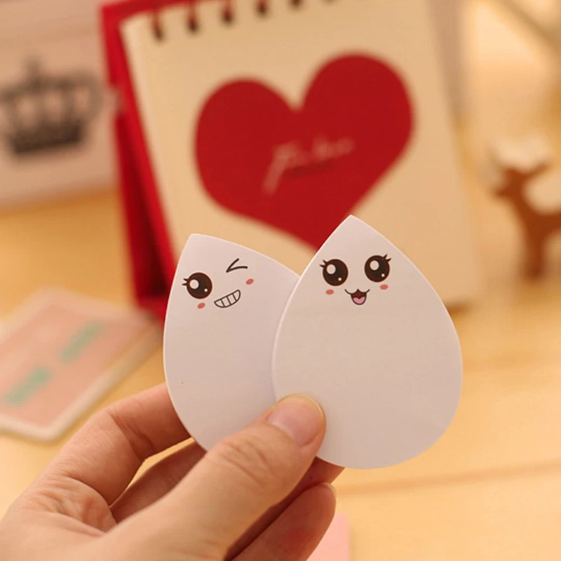 2 шт. Милая Капля воды Emotion Message Memo Pad Kawaii наклейка канцелярская учебная карта школа