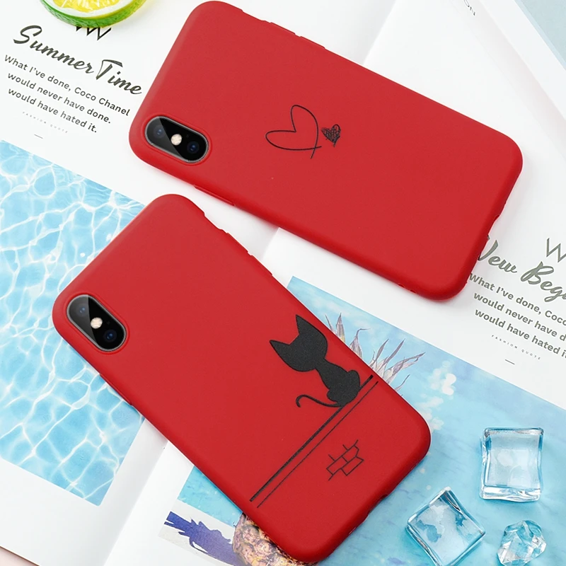 Чехол с узором для iPhone X 5S 5 XR XS Max Love Plants Heart Мягкий силиконовый чехол из ТПУ 7 8 Plus 6 s