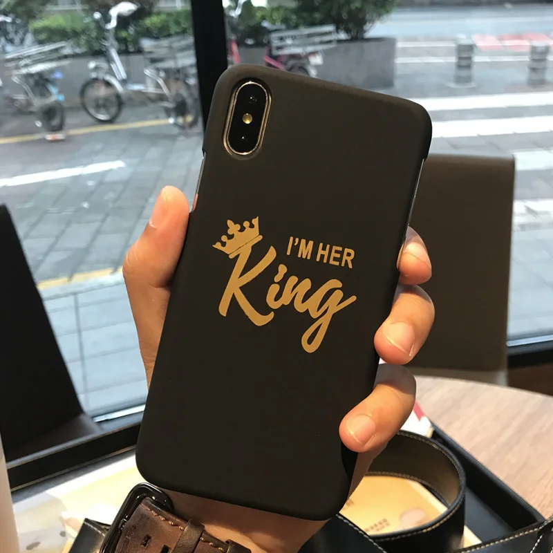 JiBan Мода Скраб Жесткий основа queen крышка чехол для телефона iPhone 6 S плюс 7 8 Plus X King