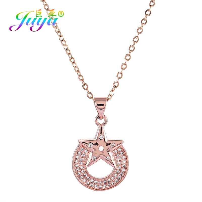 Juya Micro Pave Цирконий Для женщин модные Цепочки и ожерелья s ручной работы