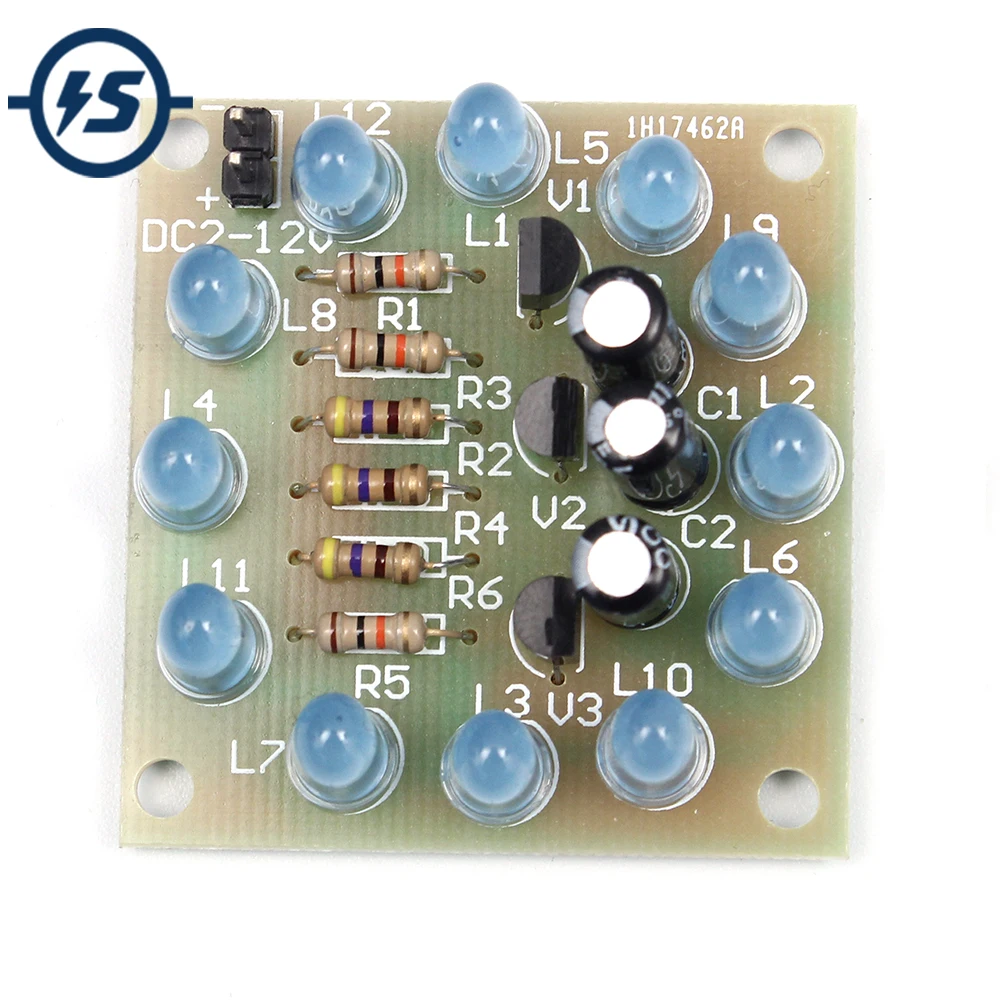 Набор круглых светодиодных ламп DIY Blue 12 шт.|electronic parts|electronic kitkit electronic |
