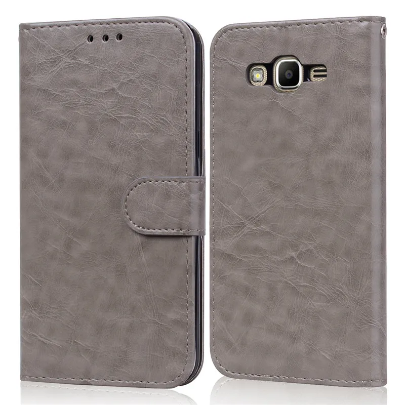 Gray Кожаный чехол-книжка для samsung Galaxy J2 Prime, чехол для samsung J2 Prime, SM-G532F, силиконовый чехол, чехол для телефона samsung J2 Prime - Цвет: Gray