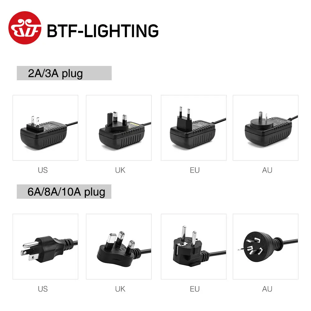 DC5V светодиодный Питание 2A 3A 6A 8A 10A переключатель Трансформатор WS2812B полосы